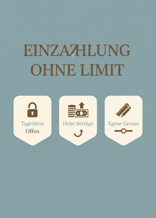 Einzahlung ohne Limit im Casino ohne Oasis: offenes Tageslimit, hohe Beträge und eigene Grenze im Überblick.